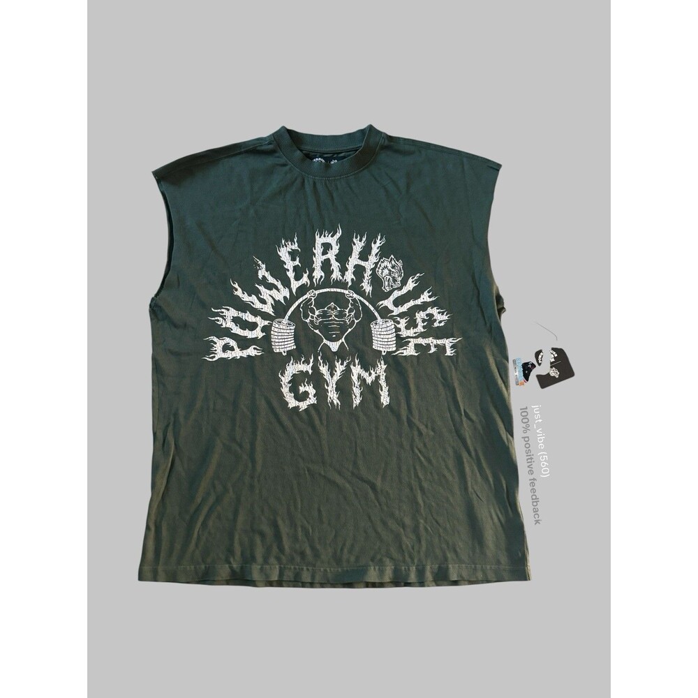 Darc Sport Powerhouse Gym Iron Flames Premium Muscle Tee 161/1000 Men’s Lrge NWT